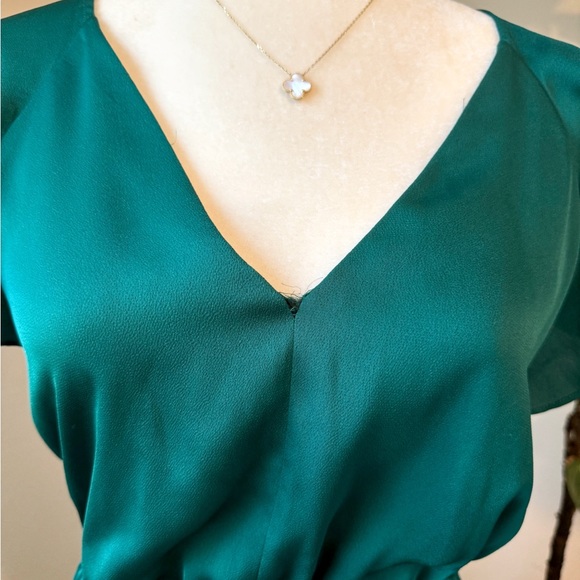 Emerald Green Long Butterfly Dress - Picture 3 of 9